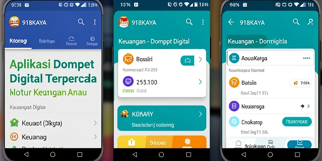 Antarmuka aplikasi 918KAYA yang modern dan fungsional.