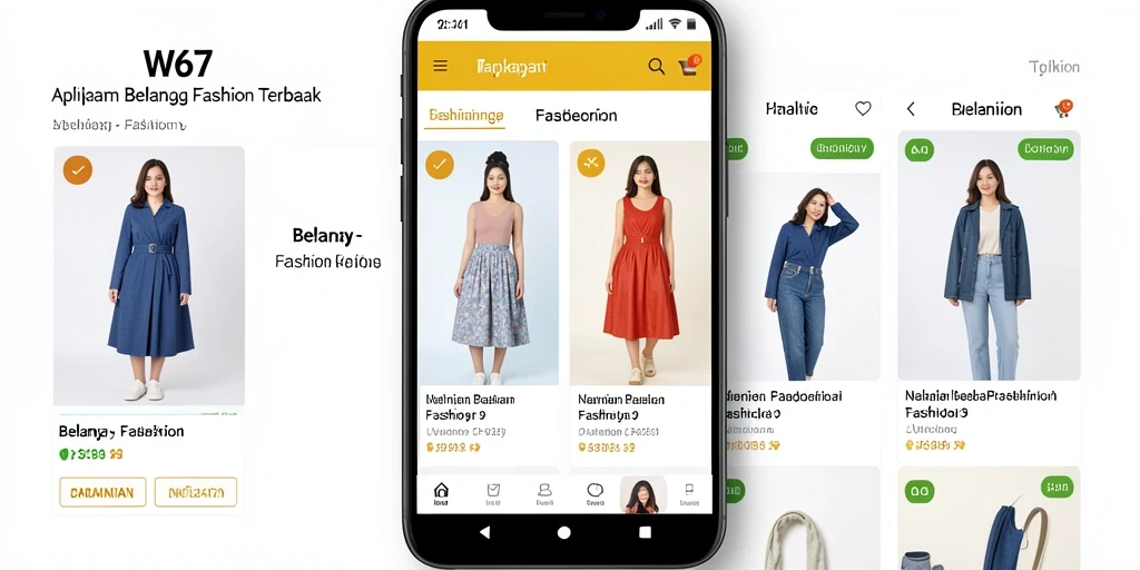 Screenshot utama W67 menampilkan antarmuka belanja yang menarik dan fungsional.