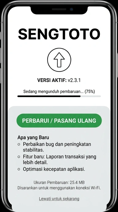 Riwayat Versi Aplikasi Sengtoto untuk Android